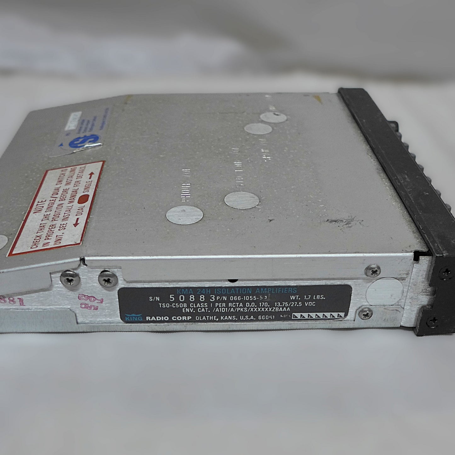 King KMA 24H TSO Pushbutton Audio Panel (A/R)