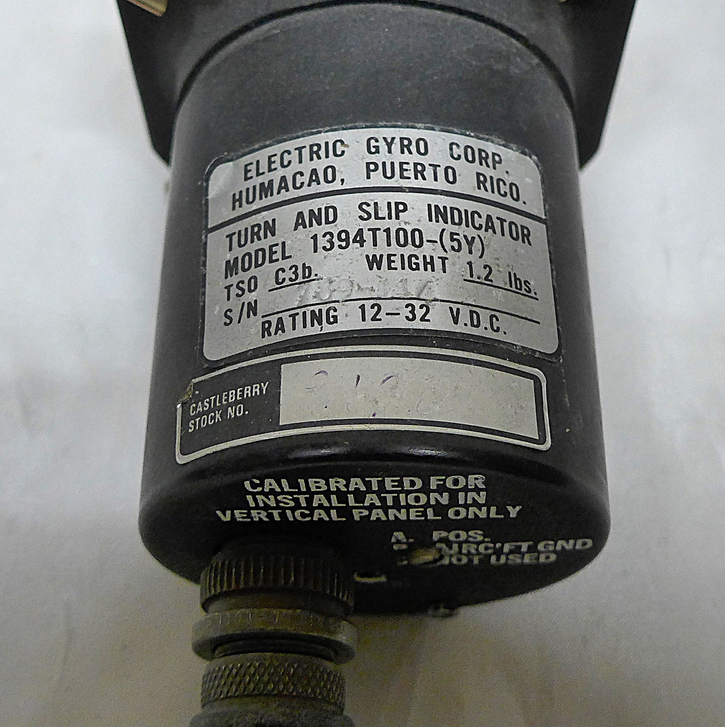 Electric Turn And Slip Indicator (A/R)