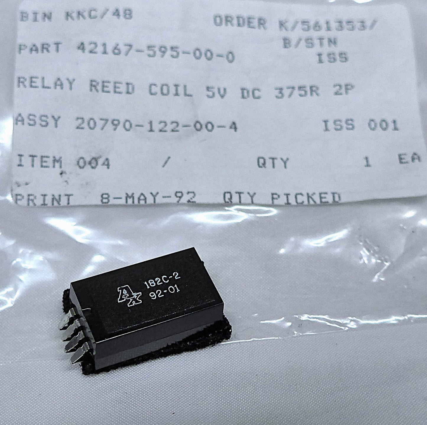 Relay Reed Coil 5V DC 375R 2P