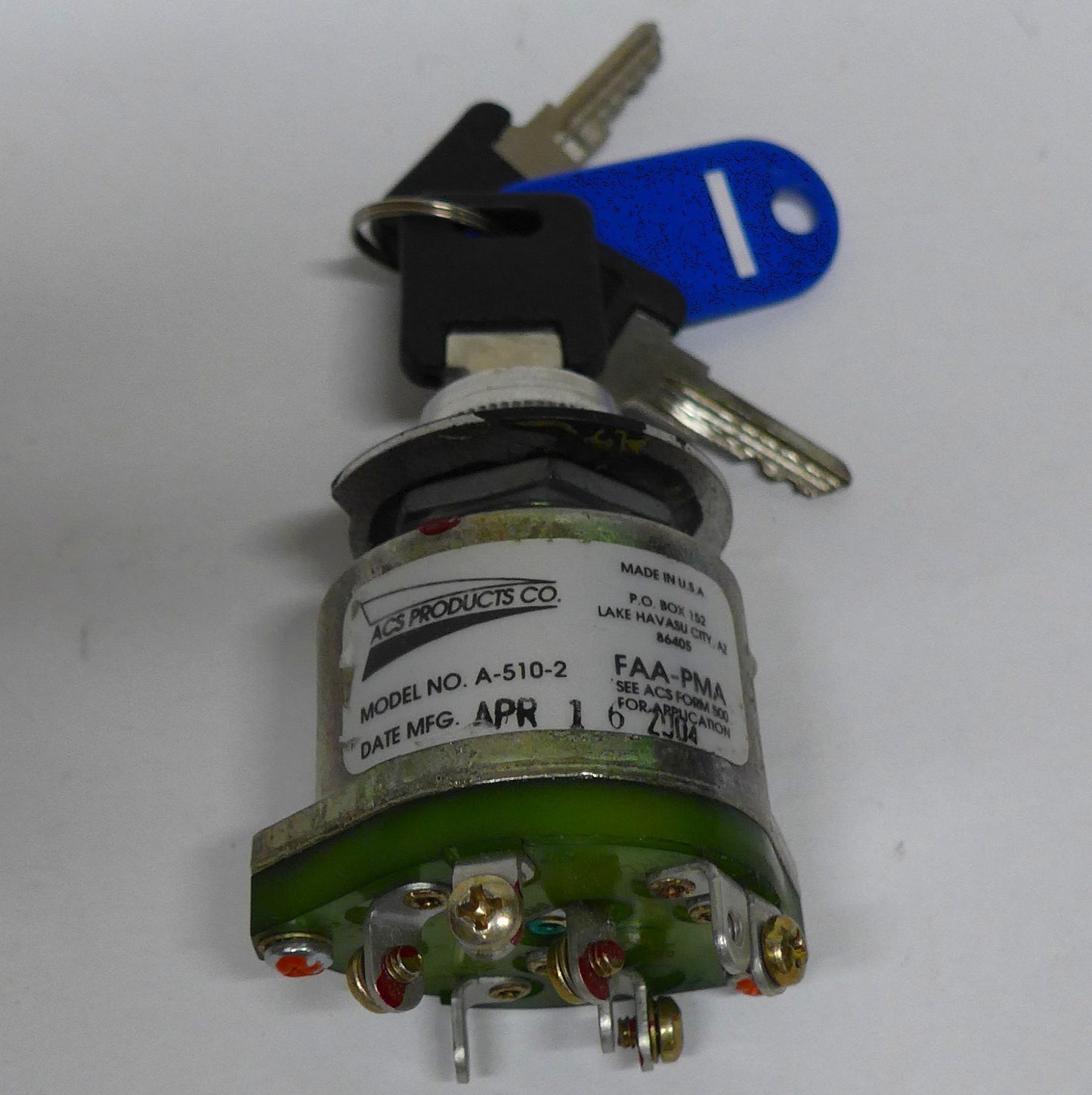 ACS Ignition Switch Off/R/L/Both/Start C/W 3 x Keys (A/R)