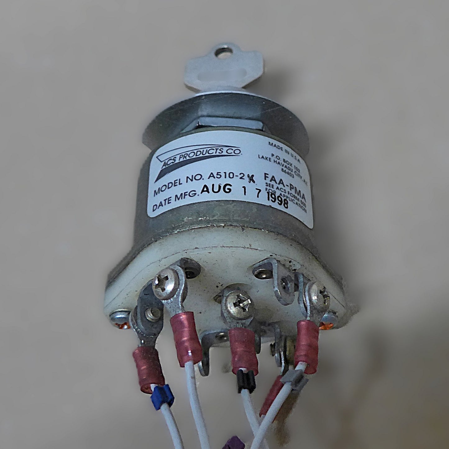 ACS Ignition Switch C/W: 1 x Key Off/R/L/Both/Start (A/R)