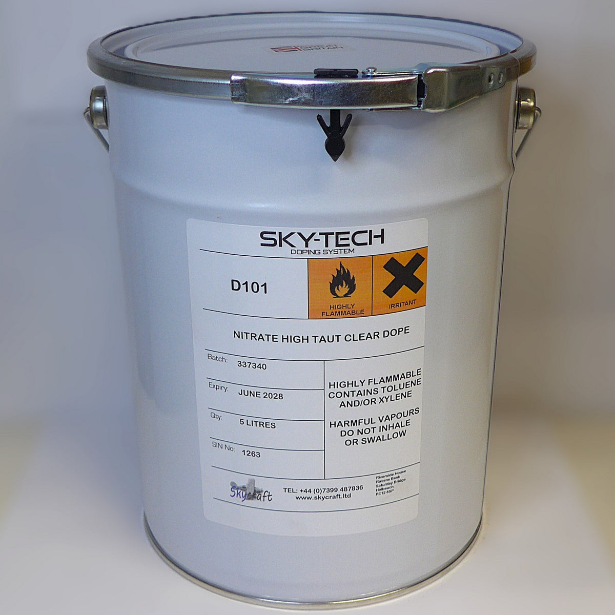 Nitrate High Taut Clear Dope (5Lt = 1.32 US Gallon)