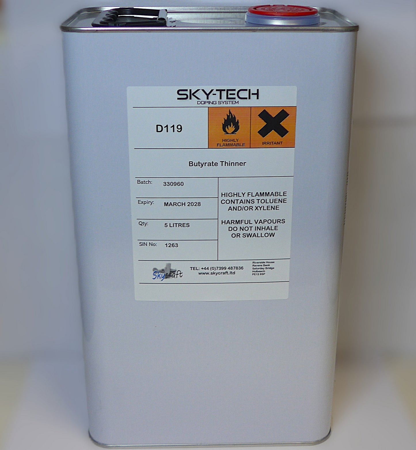 Butyrate Thinner (5Lt = 1.32 US Gallon)