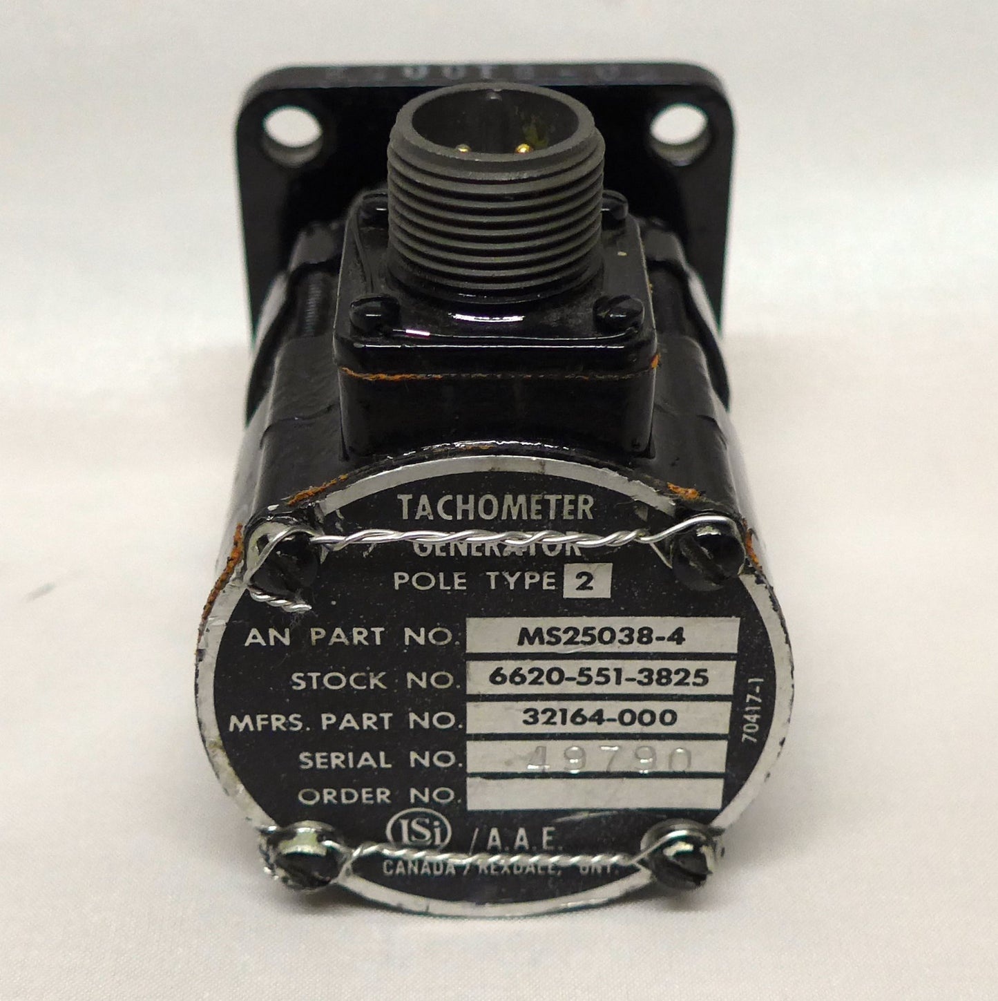 Tachometer Generator S/N 49790 (N/S)