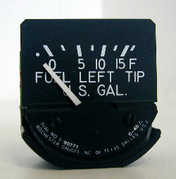 Left Tip Tank Contents Gauge (A/R)
