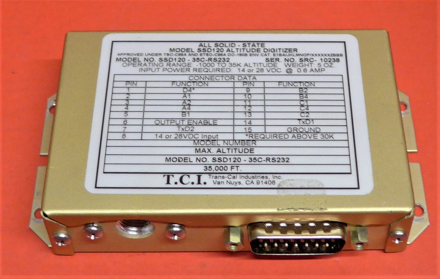 Trans-Cal Altitude Digitizer (A/R)