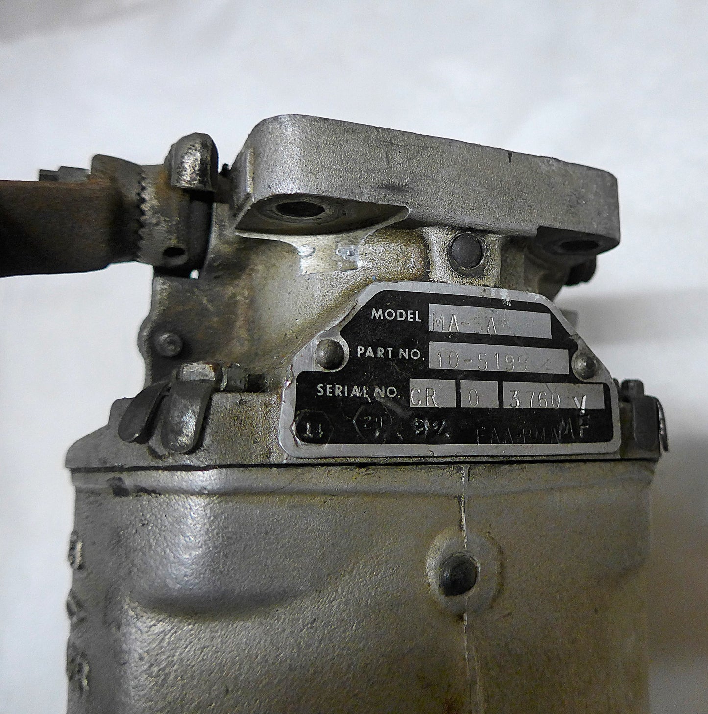 MA-3A Carburettor S/N 3760 (A/R)