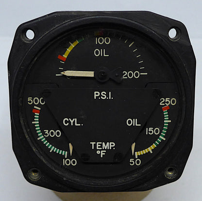 Edo-Aire Tri Engine Indicator Gauge - 28V (A/R)