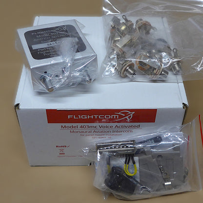 Flightcom 403MC Panel Mounted Intercom W/Jacks (NEW)