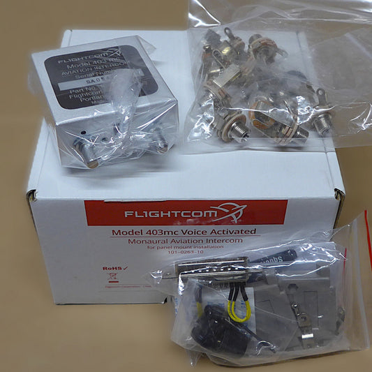 Flightcom 403MC Panel Mounted Intercom W/Jacks (NEW)