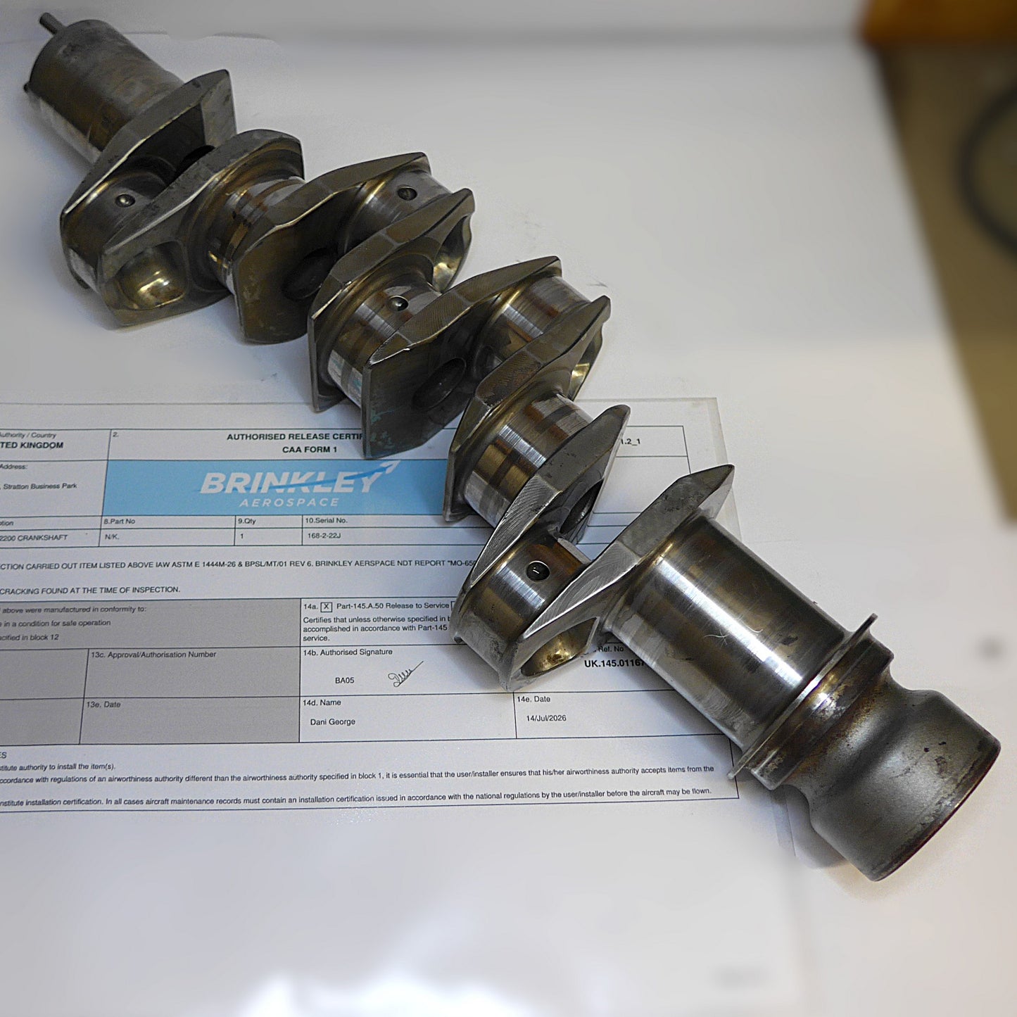 Crankshaft Jabiru 2200 - 5/16 Bolts - C/W: CAA Form 1 (A/R)