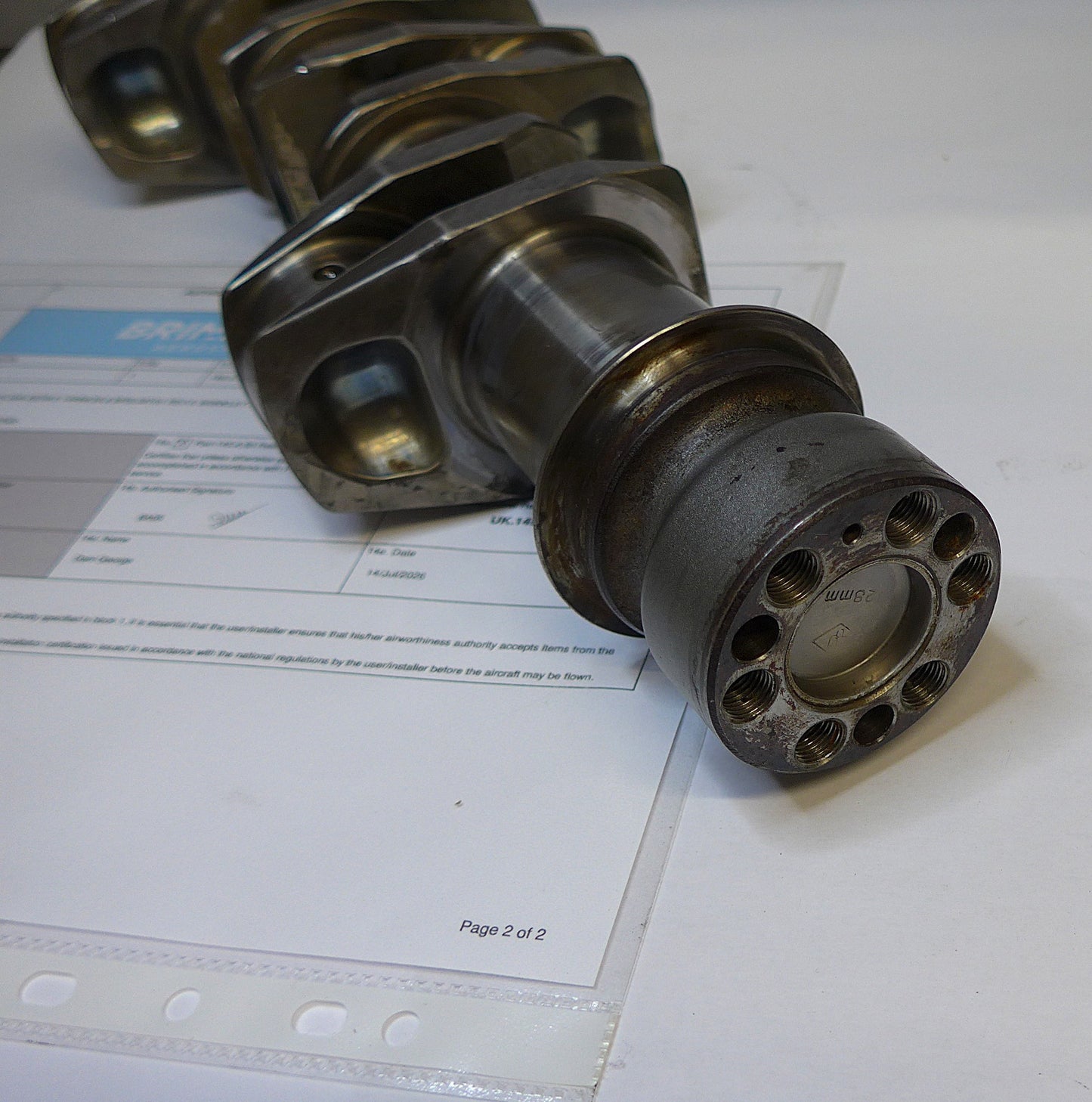 Crankshaft Jabiru 2200 - 5/16 Bolts - C/W: CAA Form 1 (A/R)