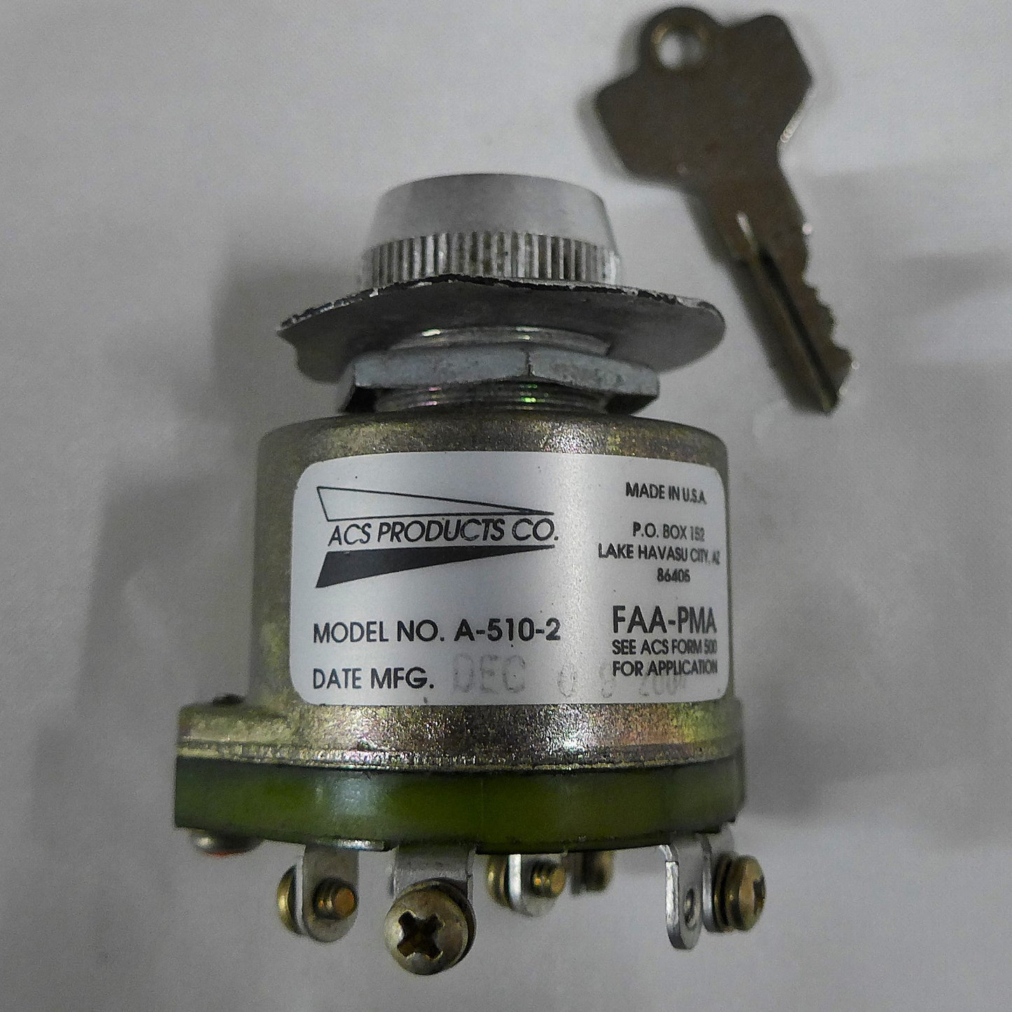 ACS Ignition Switch Off/R/L/Both/Start  C/W 1 x Key (A/R)