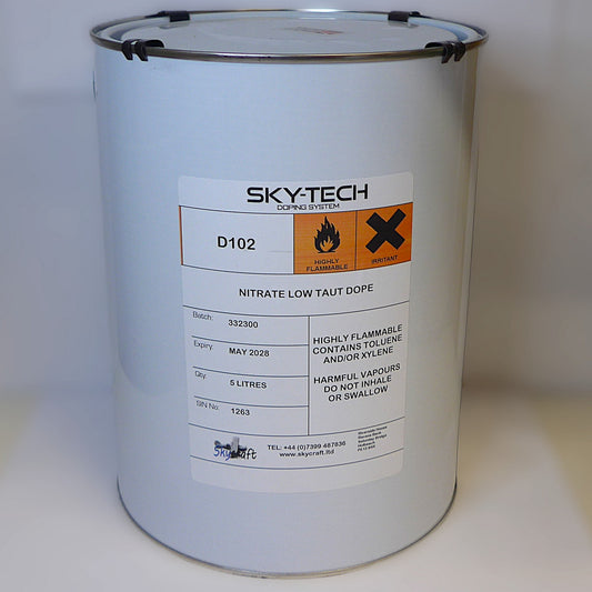 Nitrate Low Taut Clear Dope (5Lt = 1.32 US Gallon)
