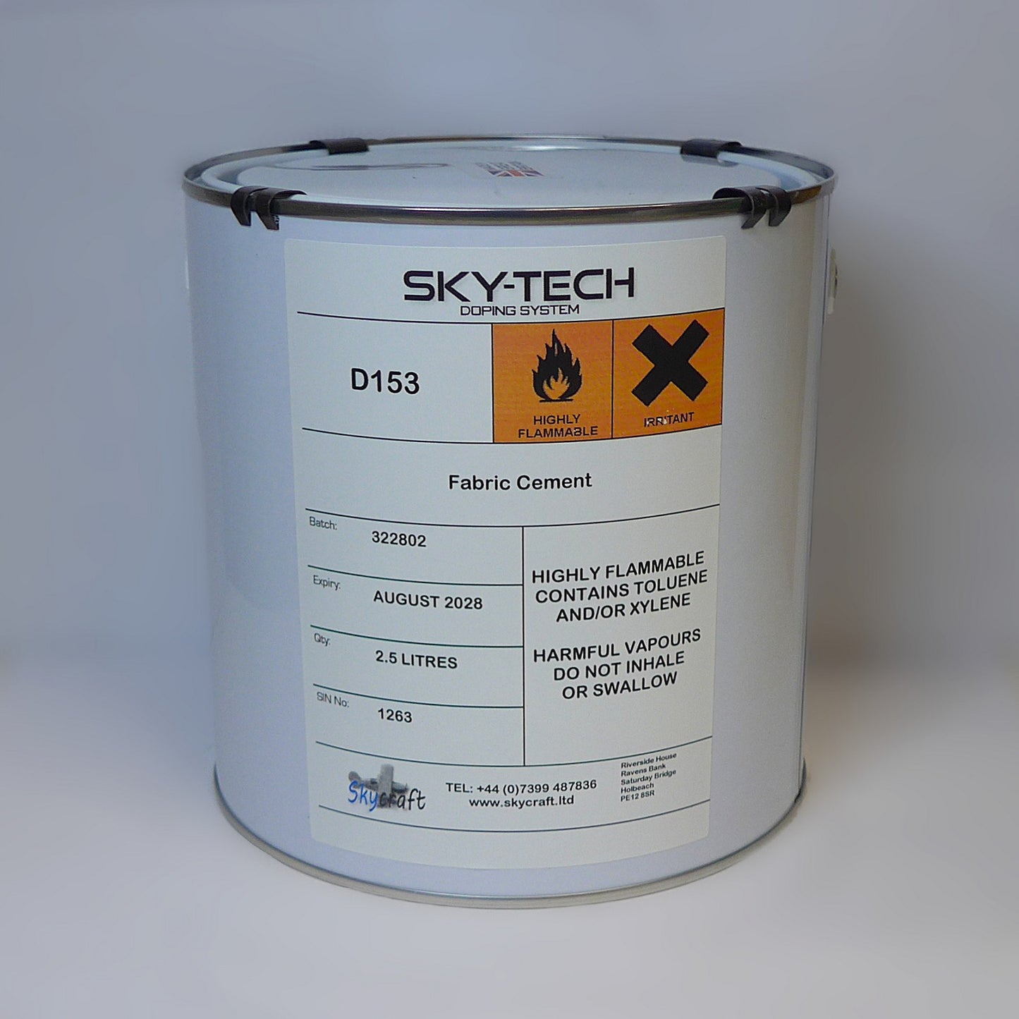 Sky Tech Fabric Cement (2.5Lt = 2.64 US Quart)