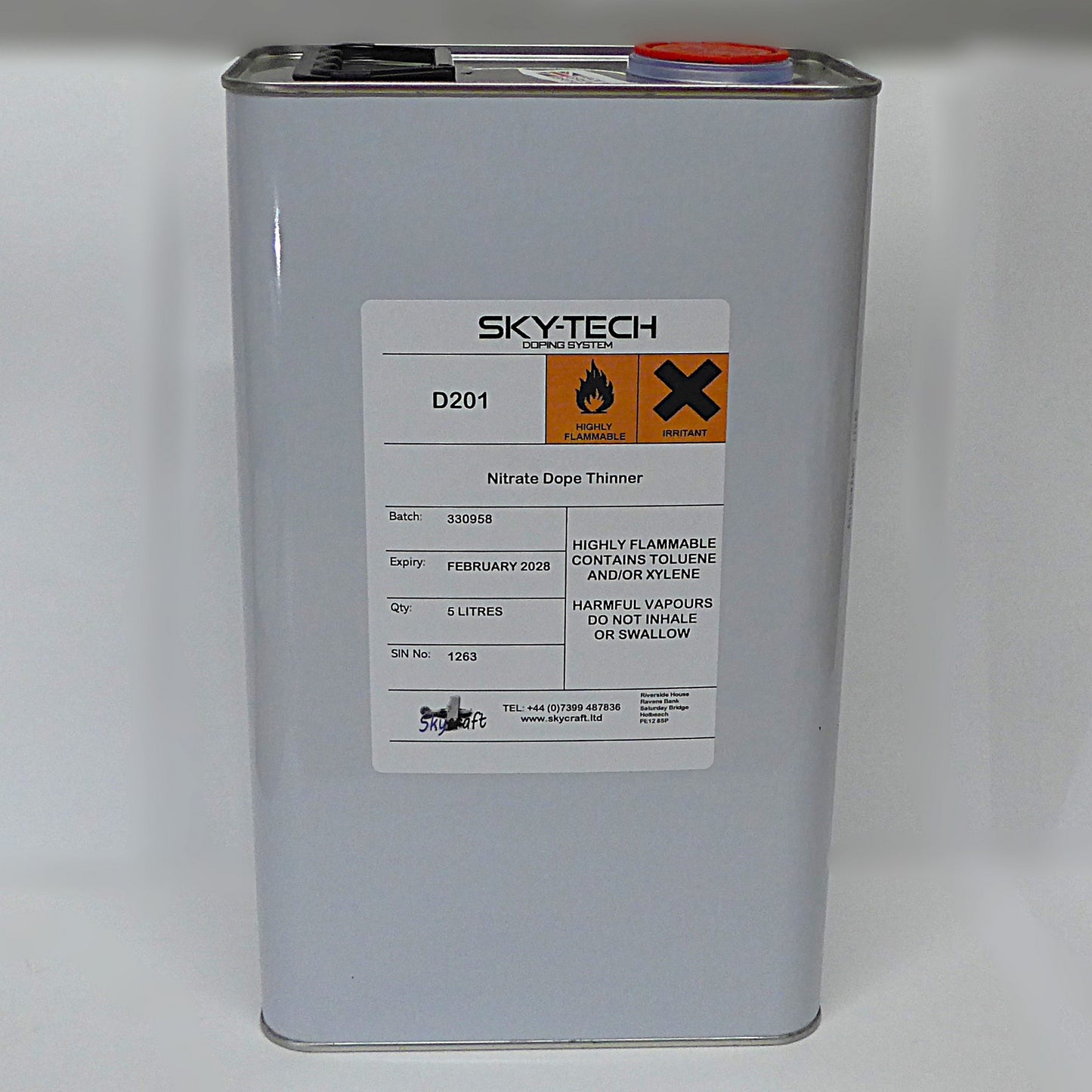 Nitrate Dope Thinner (5Lt = 1.32 US Gallon)