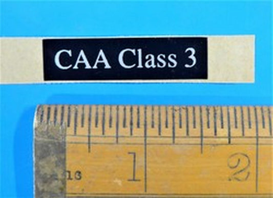 CAA Class 3 - Placard