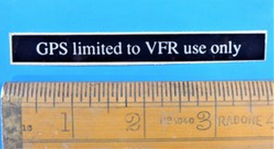 GPS Limited to VFR Use Only-Placard
