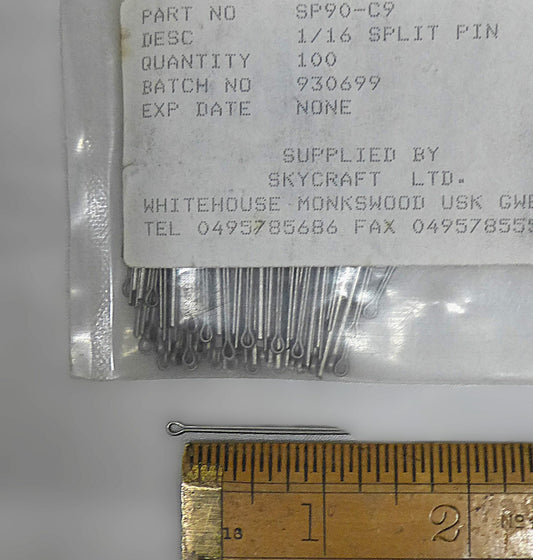 Split Pin 1/16" x 1 1/8" - PKT100