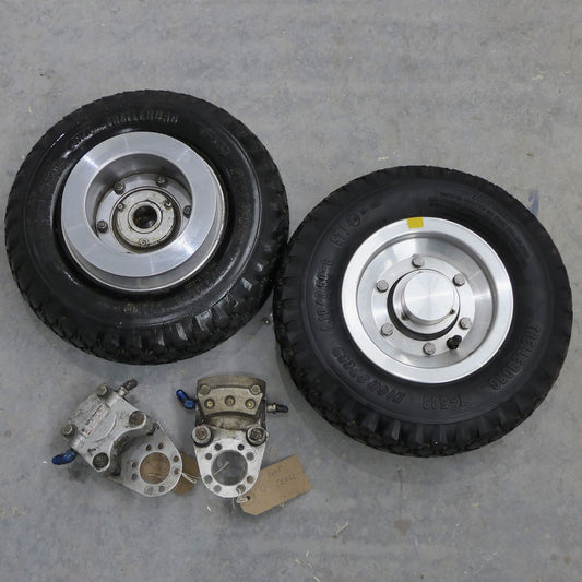 6" Main Wheel, Tyre & Cleveland Brake 11-77 - Set (A/R)