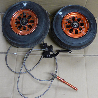 Beringer 5" Main Wheels, Axles & Brake Assembly (A/R)