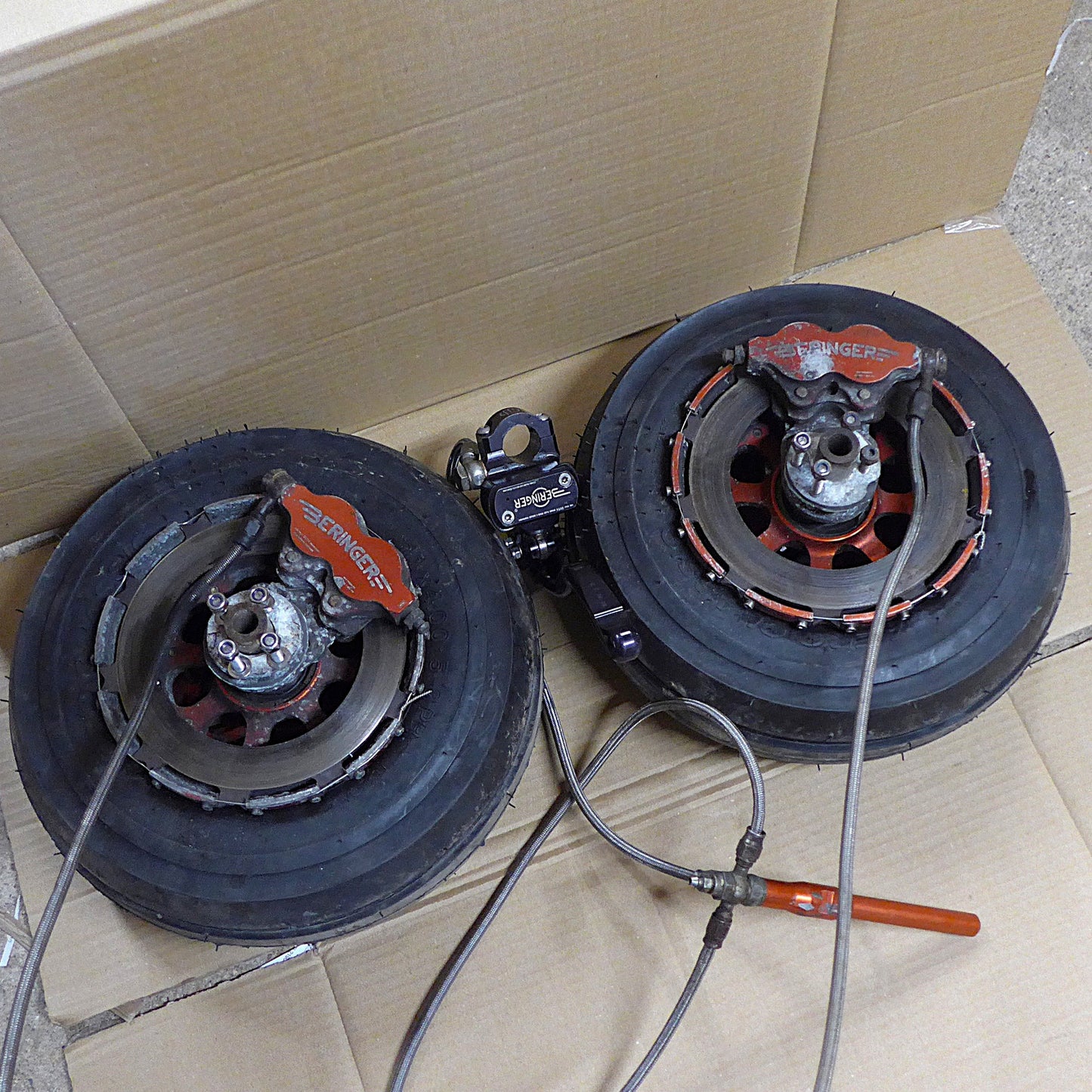 Beringer 5" Main Wheels, Axles & Brake Assembly (A/R)