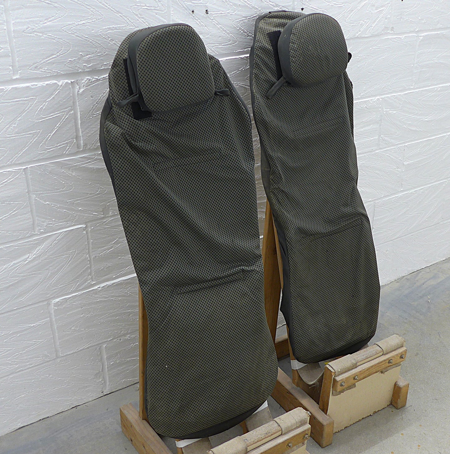 Grey Seat Covers With Head Rest Cushions - Pair - X'AIR (A/R)