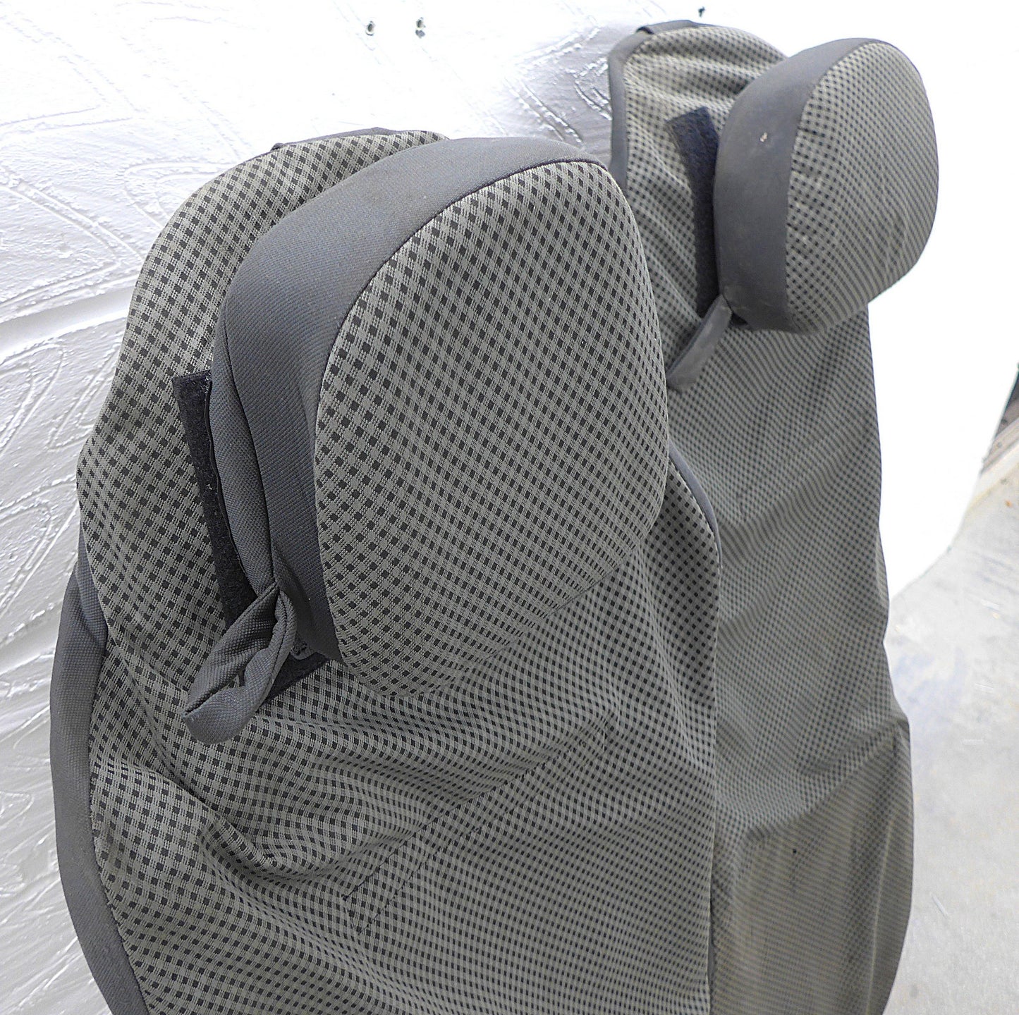 Grey Seat Covers With Head Rest Cushions - Pair - X'AIR (A/R)