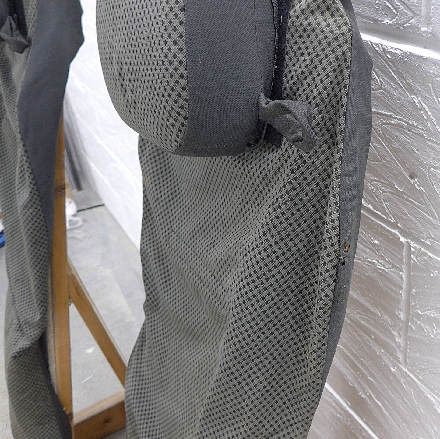 Grey Seat Covers With Head Rest Cushions - Pair - X'AIR (A/R)