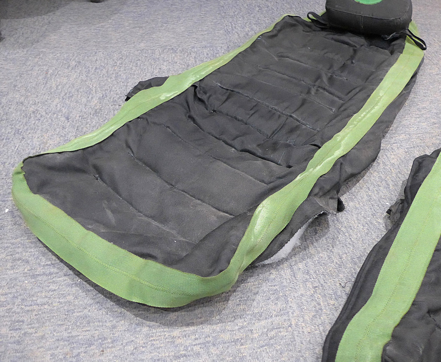 Green & Black Seat Covers With Head Rest Cushions - Pair - X'AIR (A/R)