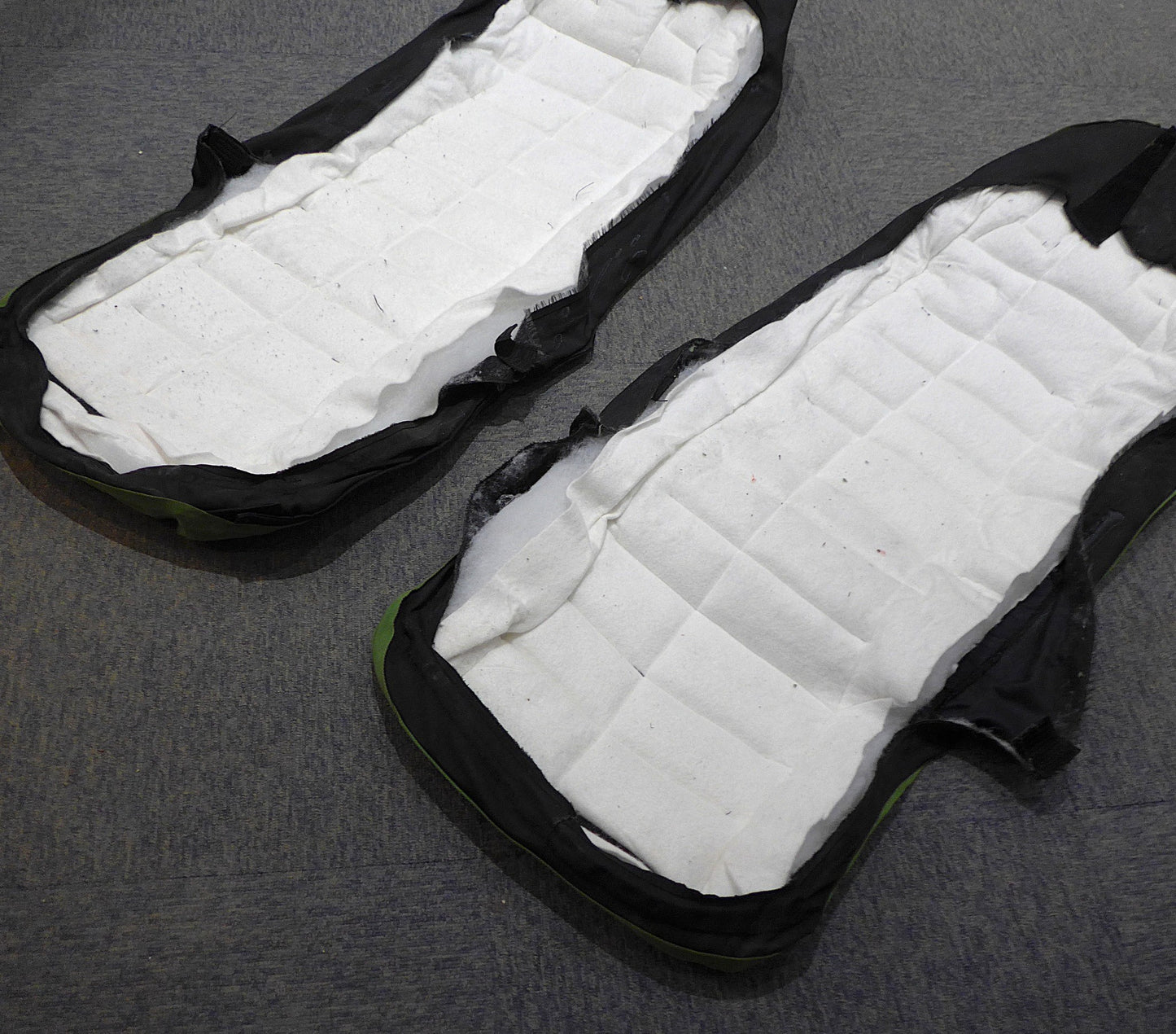 Green & Black Seat Covers With Head Rest Cushions - Pair - X'AIR (A/R)