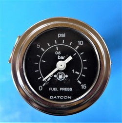 Datcon 0-15 psi Fuel Pressure Gauge P/N 100169, 52mm (A/R)